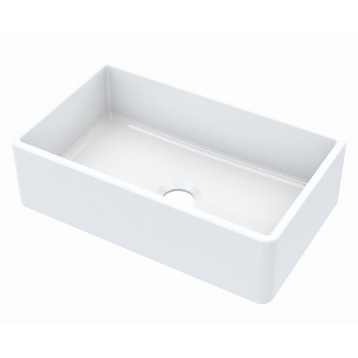 Inspire Farmhouse Fireclay 30 in. Single Bowl Kitchen Sink in Crisp White