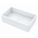 Inspire Farmhouse Fireclay 30 in. Single Bowl Kitchen Sink in Crisp White