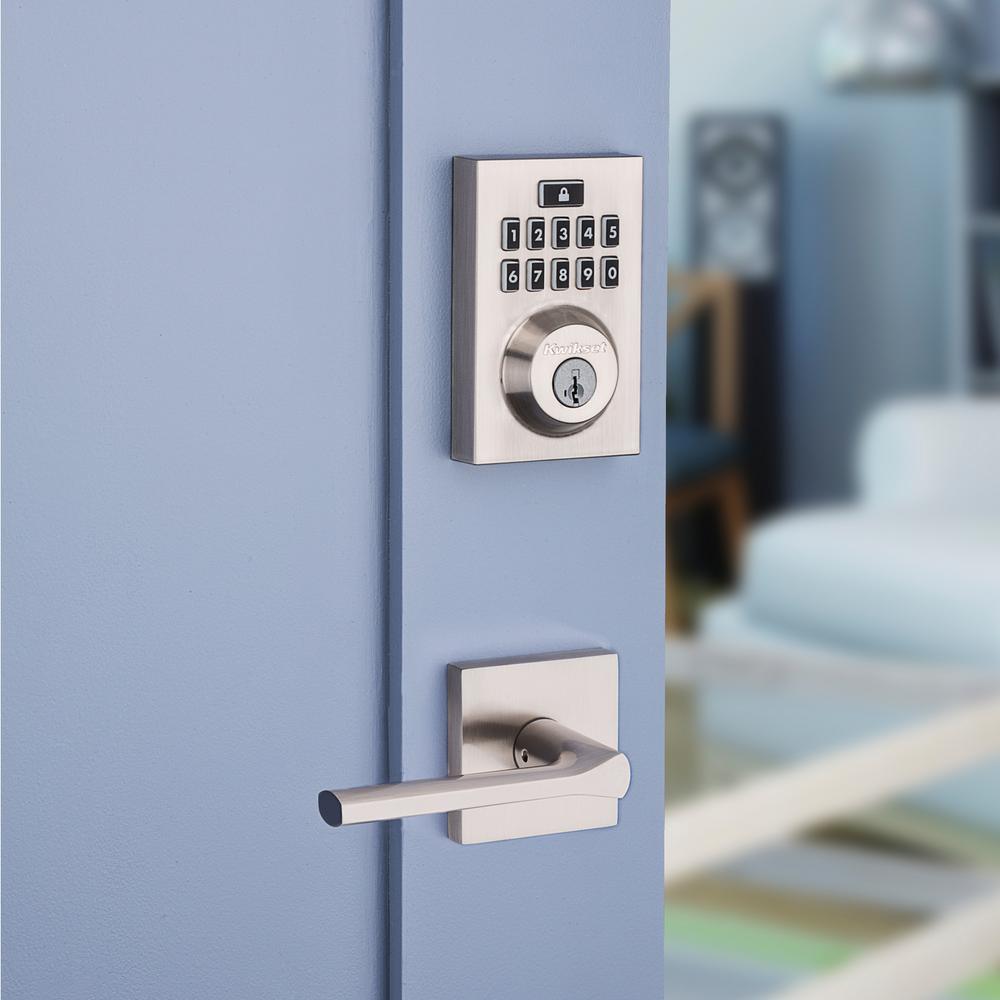 Z-Wave SmartCode 914 Contemporary Single Cylinder Satin Nickel Electronic Deadbolt Featuring SmartKey Security - Super Arbor