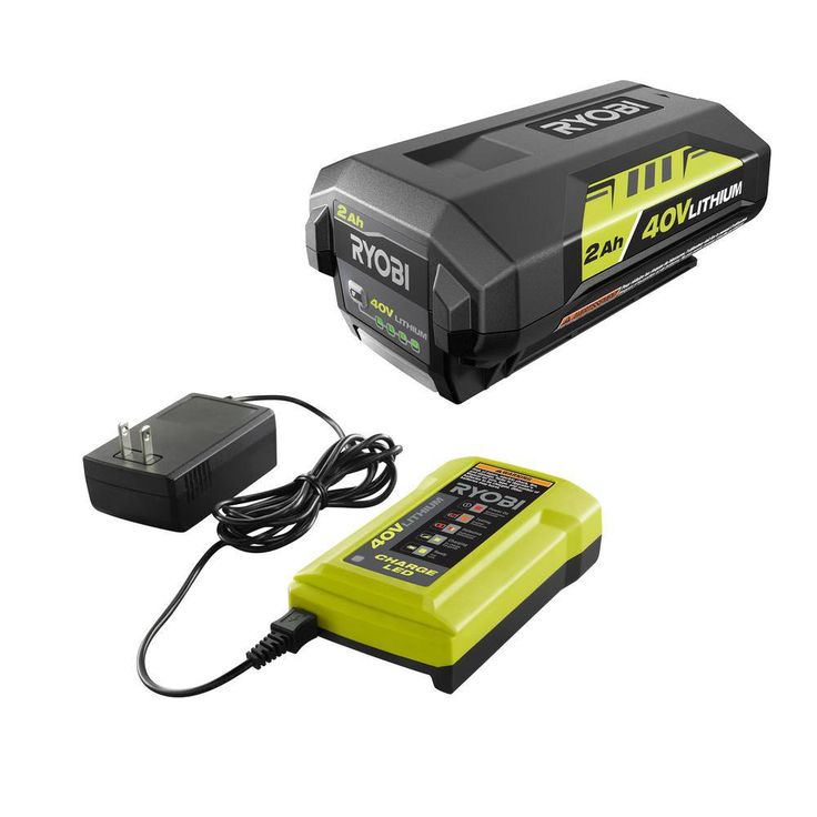 RYOBI 40-Volt Lithium-Ion Cordless String Trimmer – 2.0 Ah Battery and Charger Included