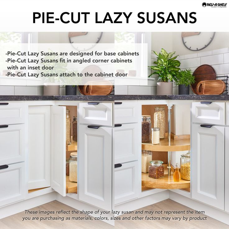 Rev-A-Shelf 2-Tier Plastic Pie-cut Cabinet Lazy Susan