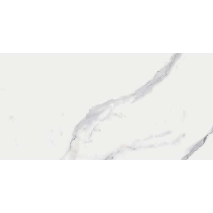 Style Selections Calacatta White 12-in x 24-in Matte Porcelain Marble Look Floor Tile