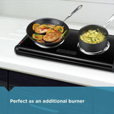 2-Burner 12 in. Black Hot Plate with Temperature Controls