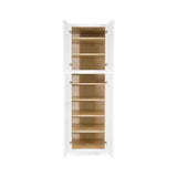 Lancaster Shaker Assembled 30x84x27 in. Tall Pantry Cabinet with 4-Doors in White - Super Arbor