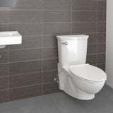 Glenwall VorMax 1.28 GPF Single Flush Toilet with Left Hand Trip Lever in White (Seat Not Included) - Super Arbor