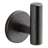 2-1/32 in. Matte Black Single Post Wall Hook