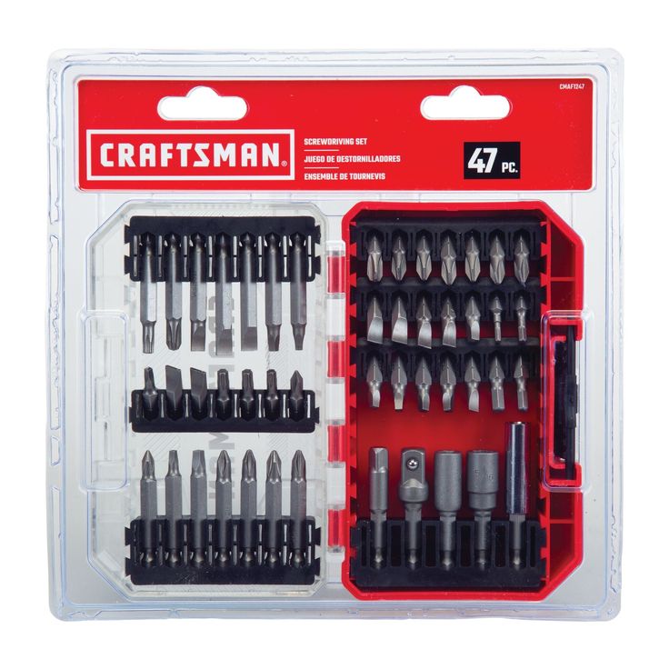 CRAFTSMAN 47-Piece Steel Hex Shank Screwdriver Bit Set