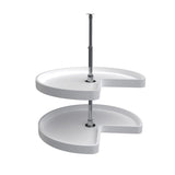 Rev-A-Shelf 32 in Almond Polymer Kidney Lazy Susan Set