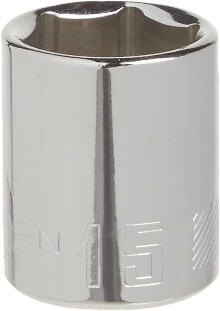 Craftsman 15mm Metric 6-Point Shallow Socket, 3/8-inch Drive
