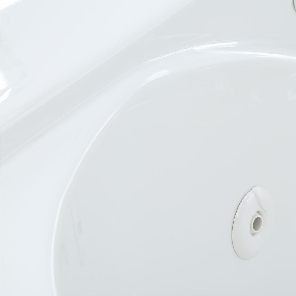 Cadet 60 in. x 42 in. Reversible Drain EverClean Whirlpool Tub in White - Super Arbor
