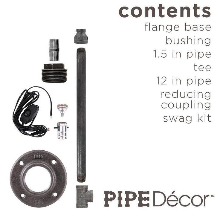 1/2 in. Black Steel Pipe 20.5 in. H Torch Style Lamp Kit