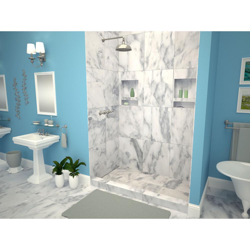 WonderFall Trench 36 in. x 48 in. Single Threshold Shower Base with Left Drain and Tileable Trench Grate - Super Arbor