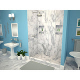 WonderFall Trench 36 in. x 48 in. Single Threshold Shower Base with Left Drain and Tileable Trench Grate - Super Arbor