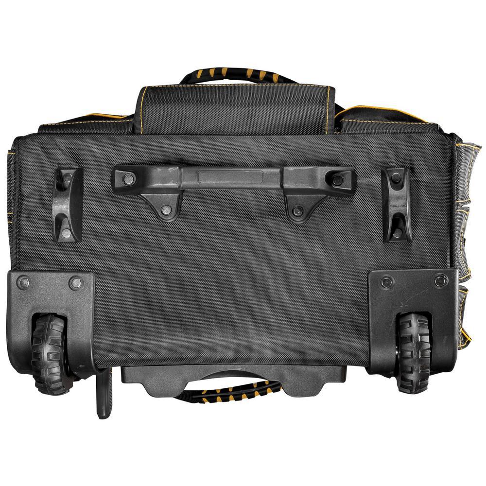 18 in. 18-Pocket Pro Rolling Tool Bag in Black - Super Arbor