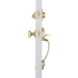 Plymouth Bright Brass Single Cylinder Deadbolt with Knob Door Handleset - Super Arbor
