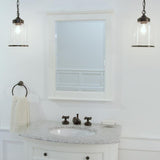 24 in. W x 32 in. H Framed Rectangular  Bathroom Vanity Mirror in Ivory