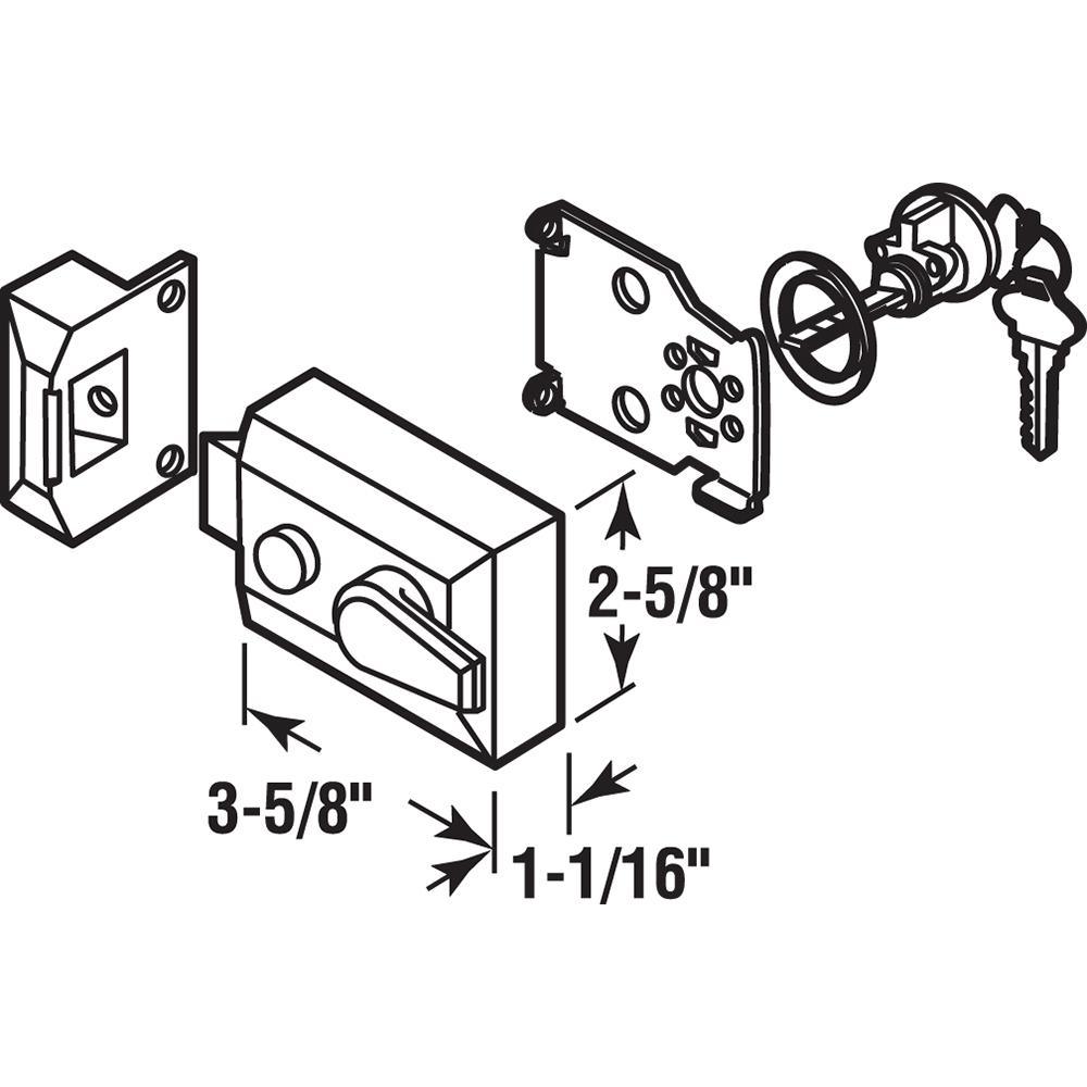 Polished Brass Entry Door and Locking Cylinder Night Latch - Super Arbor