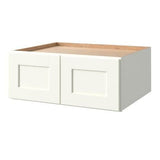 allen + roth Aveley 30-in W x 12.125-in H x 24-in D Linen Maple Door Wall Semi-Custom Cabinet
