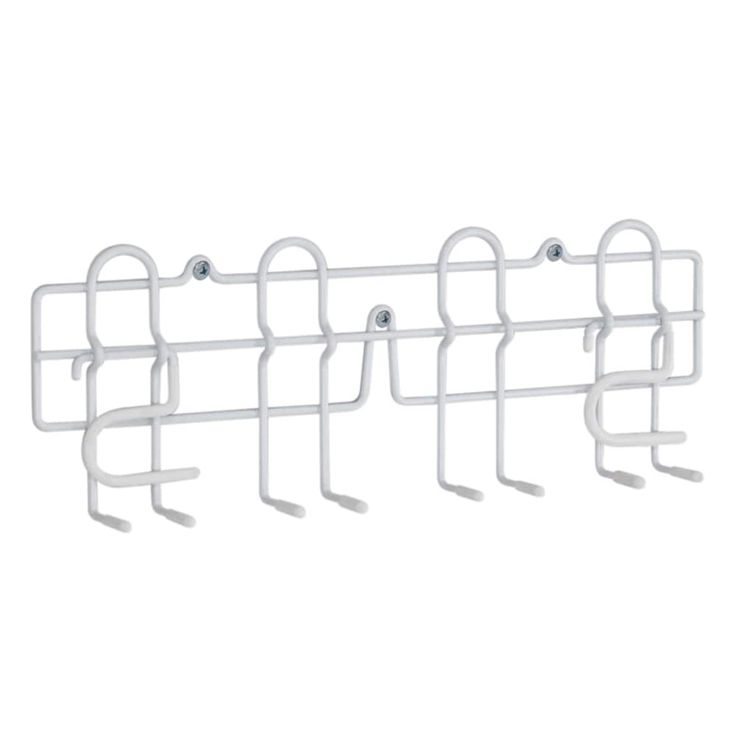 Style Selections 16-in W x 5.88-in H 1-Tier Door/Wall Mount Metal Mop and Broom Holder