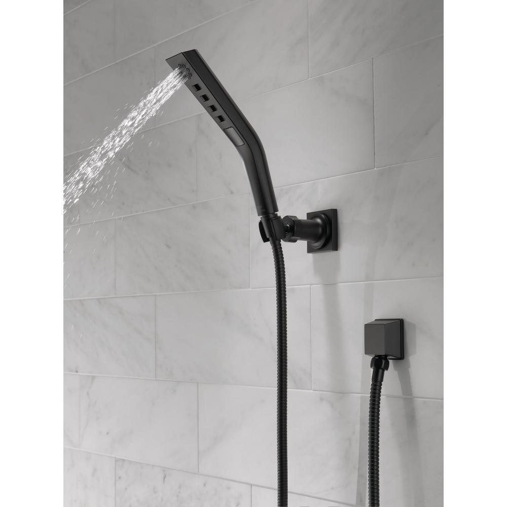 Pivotal 3-Spray 1.8 in. Single Wall Mount Handheld H2Okinetic Shower Head in Matte Black - Super Arbor