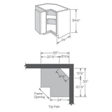 allen + roth Annscroft 36-in W x 34.5-in H x 24-in D Hazelnut Maple Corner Base Semi-Custom Cabinet