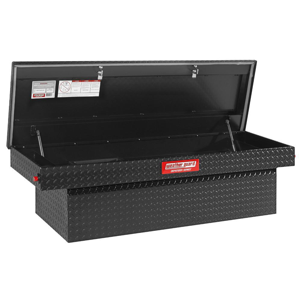 Weather Guard 61.88 Matte Black Aluminum Low Profile Crossbed Truck Tool Box - Super Arbor