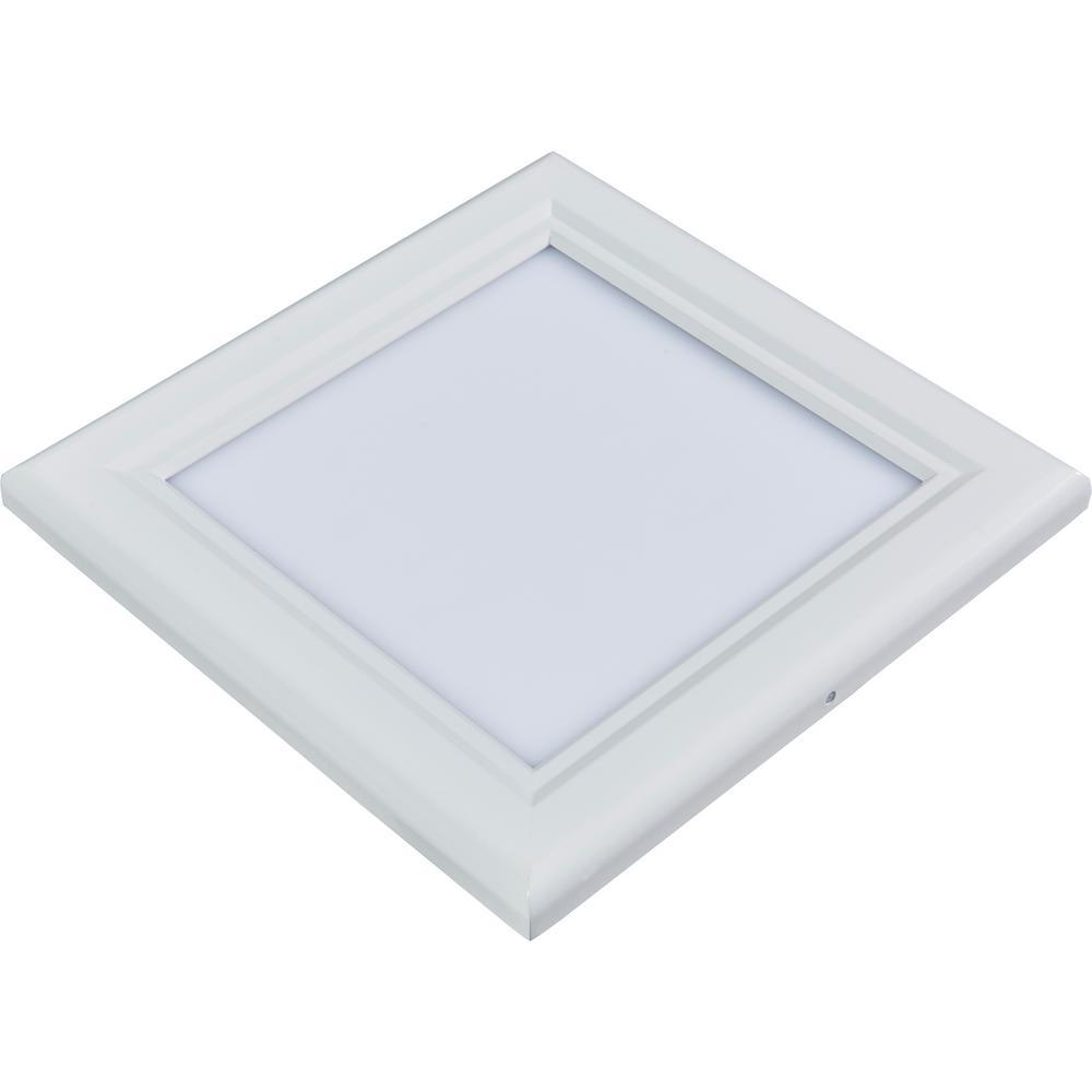 1 ft. x 1 ft. White Dimmable Edge-Lit 15-Watt 3000K Integrated LED Flat Panel Flushmount