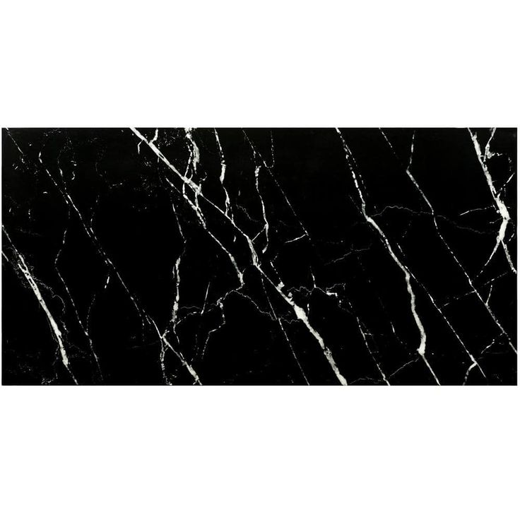 Aashini Black 16 in. x 32 in. Polished Porcelain Floor and Wall Tile (14.20 sq. ft./Case)