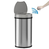 iTouchless 13-Gallon Stainless Steel Metal Touchless Trash Can with Lid