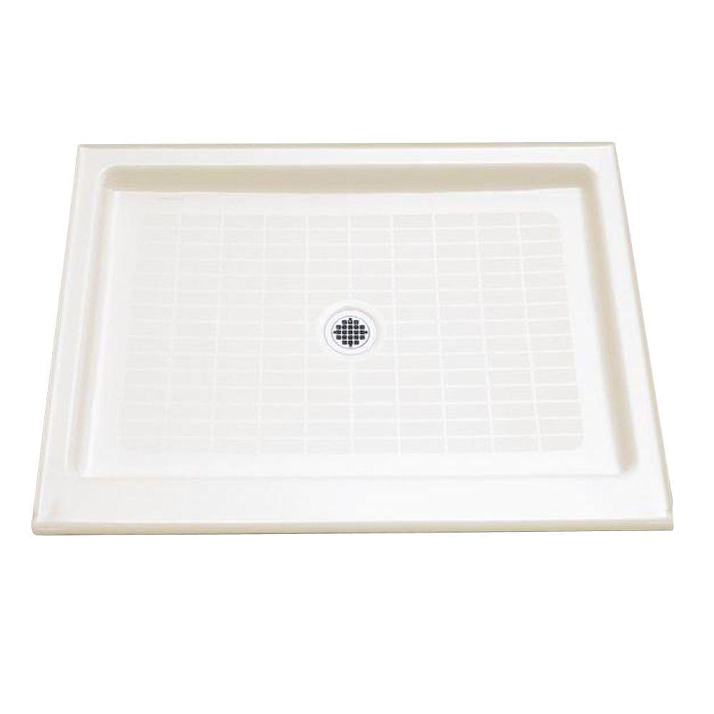 Purist 48 in. x 36 in. Single Threshold Shower Base with Center Drain in White - Super Arbor