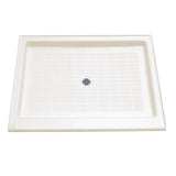 Purist 48 in. x 36 in. Single Threshold Shower Base with Center Drain in White - Super Arbor