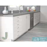 Shaker Assembled 24 in. x 94.5 in. x 24 in. Pantry Cabinet with Four Inner Drawers in Vanilla White - Super Arbor
