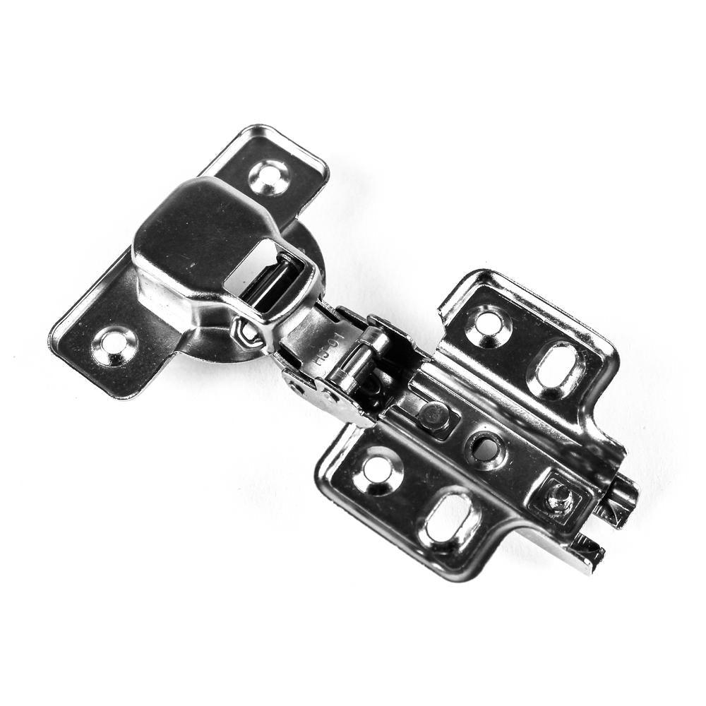 105-Degree 35 mm Full Overlay Frameless Cabinet Hinges with Installation Screws (5-Pairs) - Super Arbor