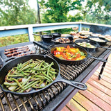 10.25 in. Cast Iron Skillet in Black with Pour Spout