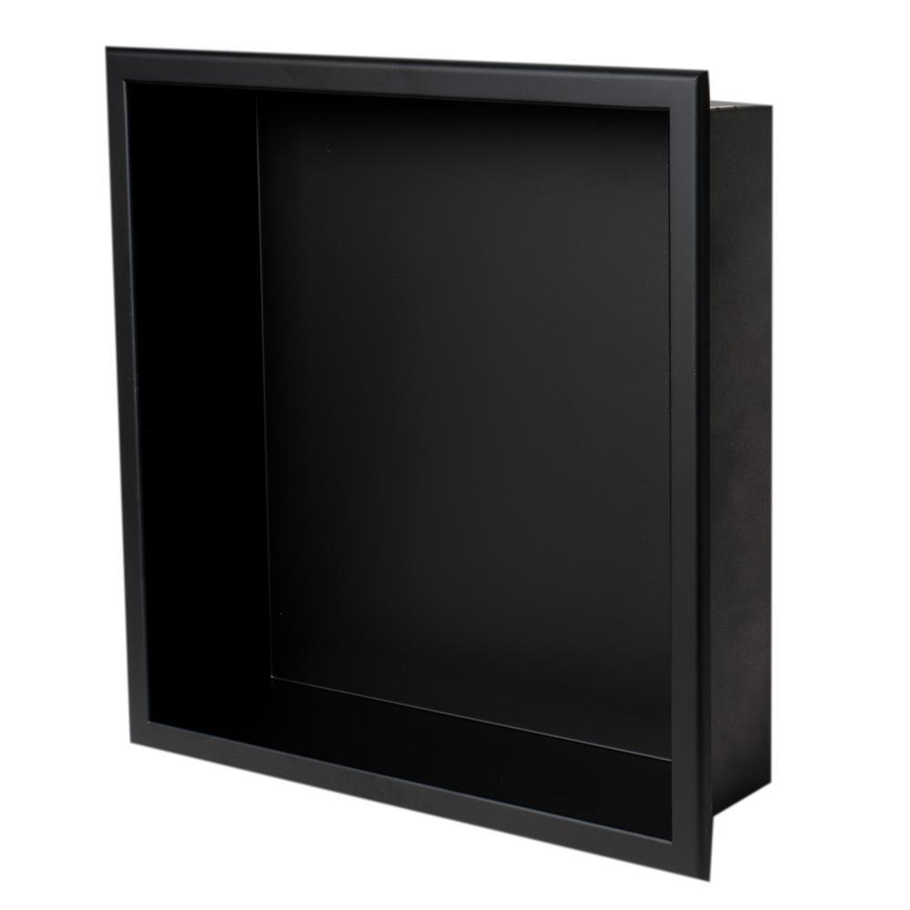 Matte Black 16 in. x 16 in. Stainless Steel Niche - Super Arbor