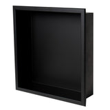 Matte Black 16 in. x 16 in. Stainless Steel Niche - Super Arbor