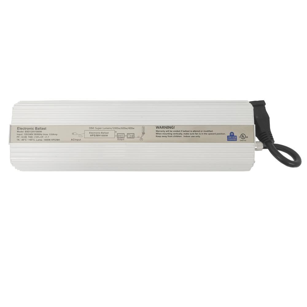 1000-Watt HPS MH Digital Dimmable 120/240-Volt Ballast for Grow Lights - Super Arbor