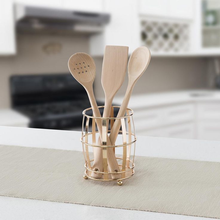 Lyon Rose Gold Steel Cutlery Holder with Mesh Bottom and Non-Skid Feet