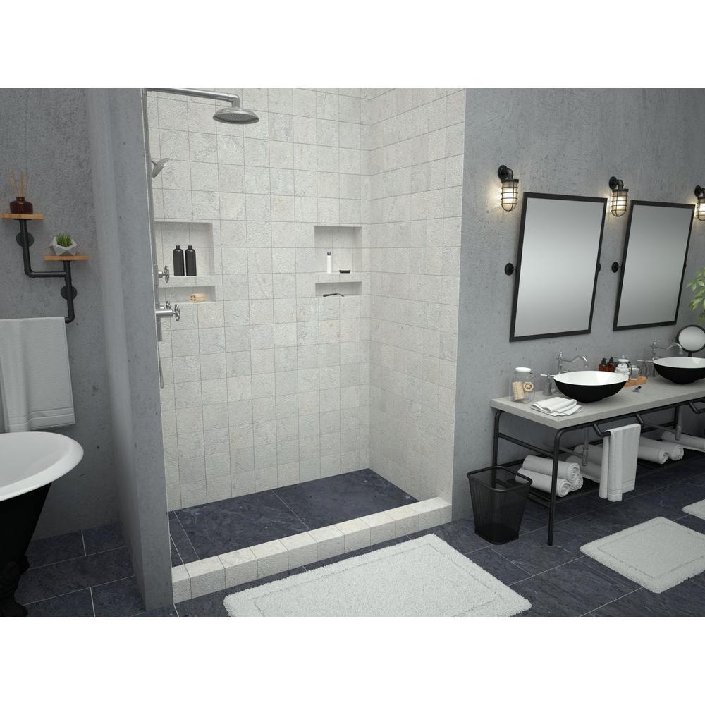 Redi Trench 34 in. x 60 in. Single Threshold Shower Base with Left Drain and Tileable Trench Grate - Super Arbor