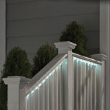 Solar Powered 16 ft. Clear Outdoor Integrated LED 5000K Day Light Landscape Rope Light with Remote Panel