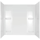 Pro-Series 60 in. W x 57 in. H Five Piece Glue Up Tub Surrounds in High Gloss White