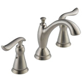 Delta Linden Stainless 2-handle Widespread WaterSense Bathroom Sink Faucet with Drain