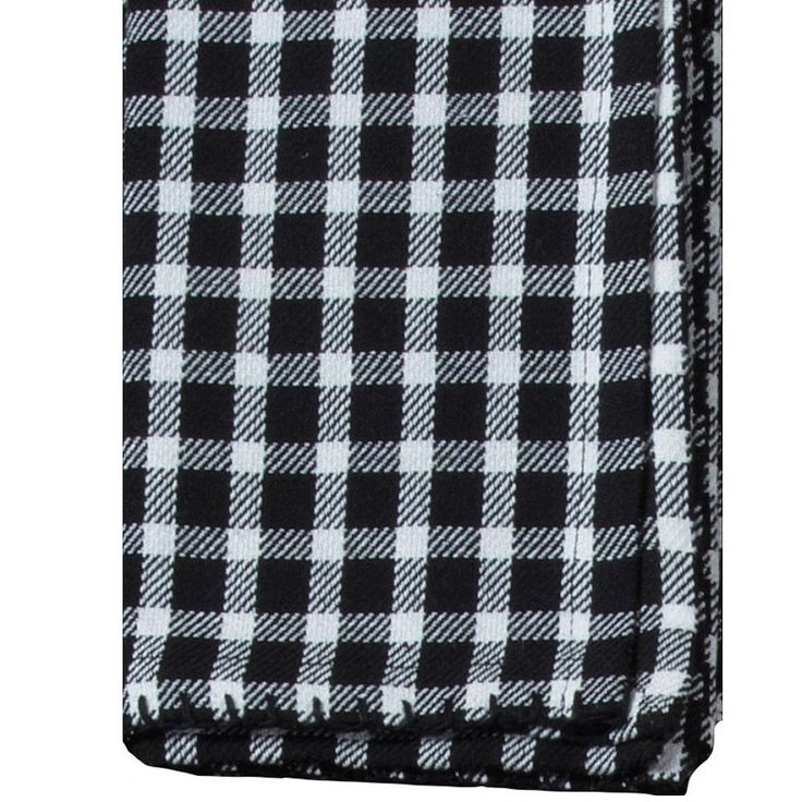 Farmhouse 20 in. x 20 in. Black and White Gingham Cotton Napkins (4-Pack)
