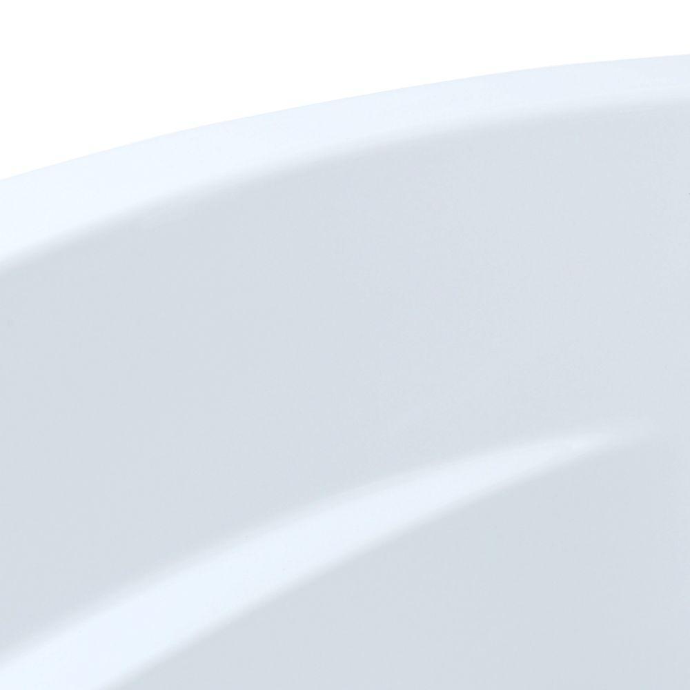 Sunward 5 ft. Reversible Drain Acrylic Soaking Tub in White - Super Arbor