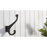 4-21/32 in. (118 mm) Matte Black Decorative Hook
