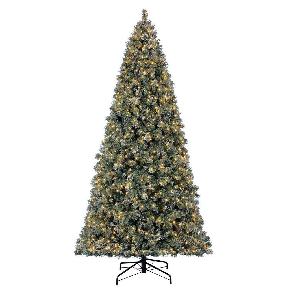 7.5 ft Sparkling Amelia Pine LED Pre-Lit Artificial Christmas Tree with Warm White Lights - Super Arbor