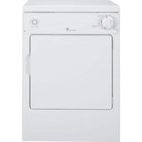GE 3.6-cu ft Stackable Portable Electric Dryer (White on White)