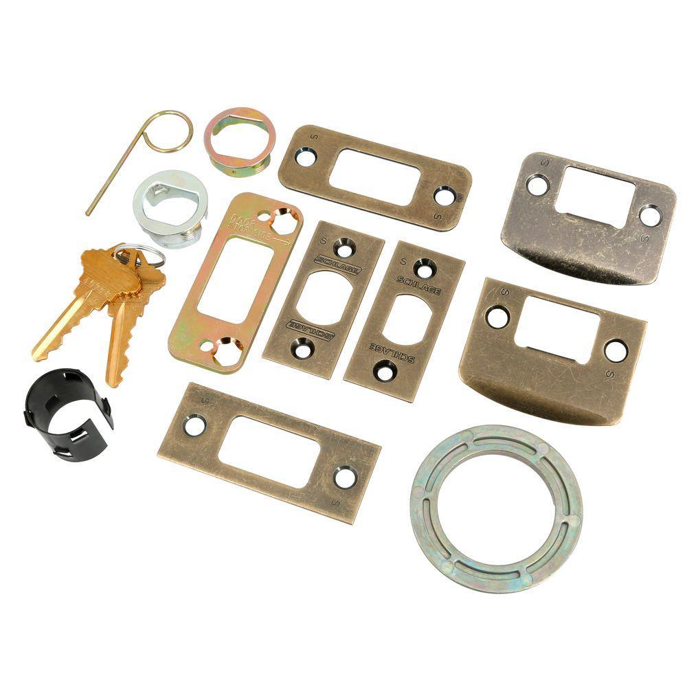 Plymouth Antique Brass Single Cylinder Deadbolt with Right Handed Accent Lever Door Handleset - Super Arbor
