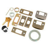 Plymouth Antique Brass Single Cylinder Deadbolt with Right Handed Accent Lever Door Handleset - Super Arbor