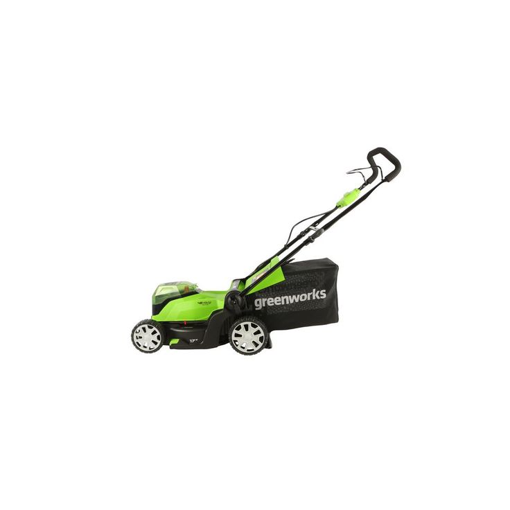 Greenworks 17 in. 48-Volt (2 x 24-Volt) Battery Walk Behind Push Mower, 2 x 24-Volt 4Ah Batteries and Dual Port Charger Included